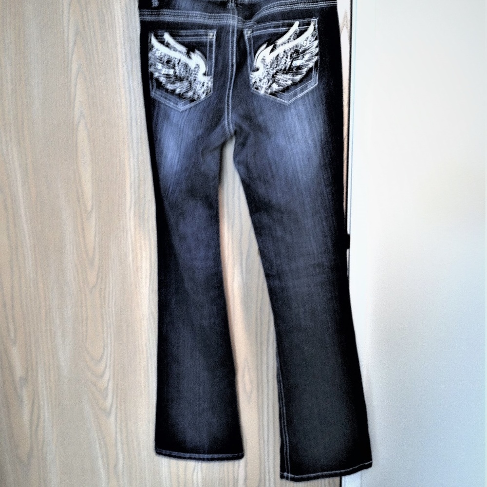 Love Nation Sequin Wings  Embellished Jeans